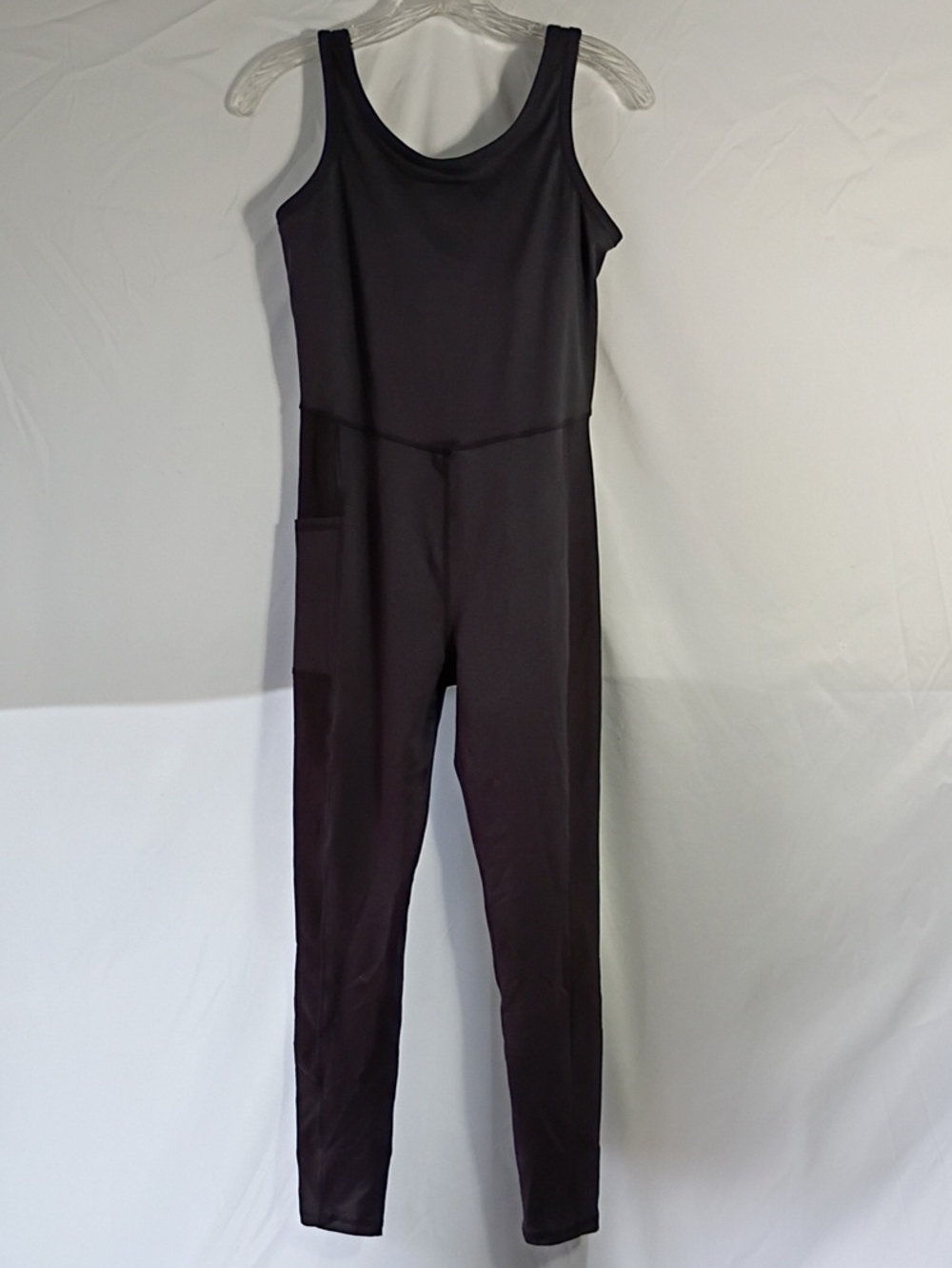 EUC Tek Gear Black Sleeveless Fitted Jumpsuit with Side Pocket Girls Size XL